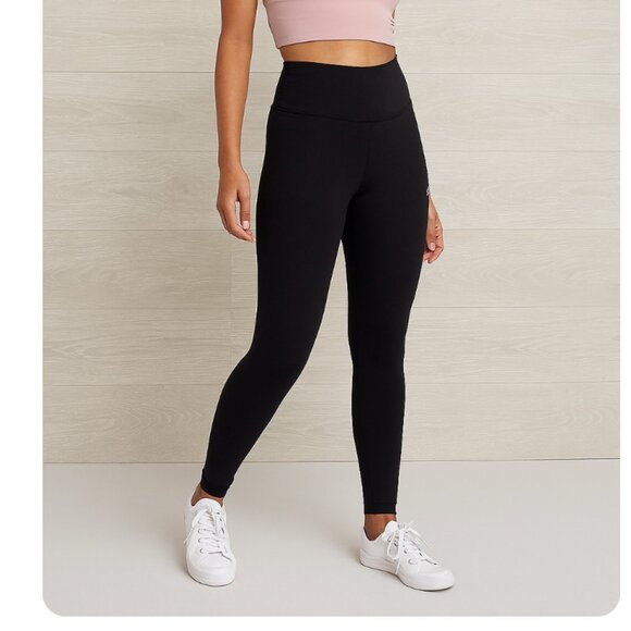 Mulawear Women's Black High-Waisted Athletic Ankle Length Leggings size 10 - Picture 1 of 6